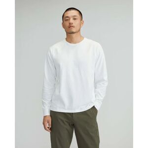 Everlane Men’s Small White Long Sleeve Crew Tee Heavy Cotton NWT